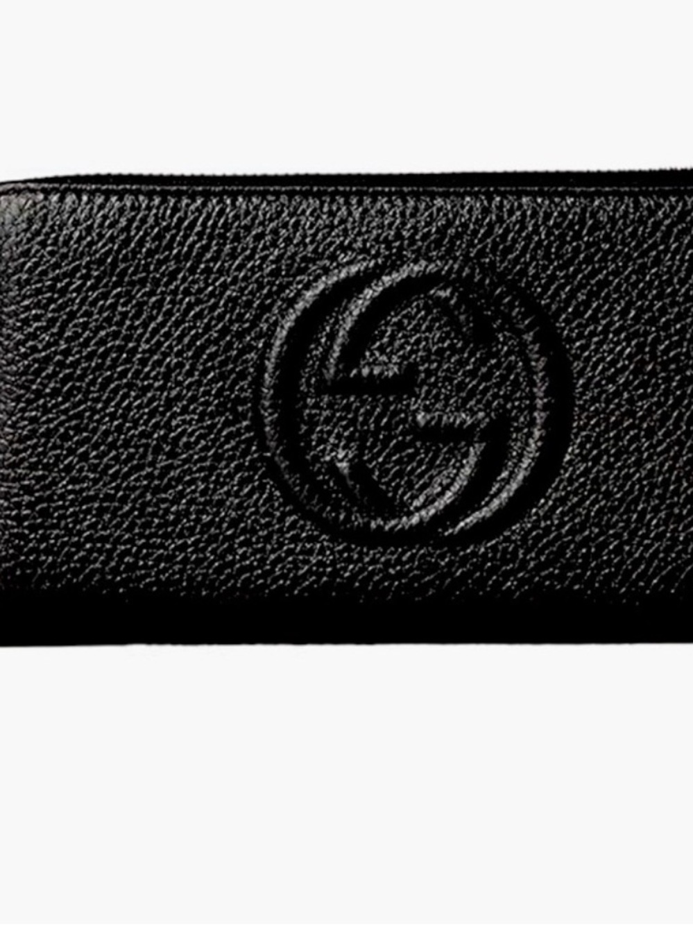 Authentic- Gucci Black Embossed GG Leather wallet